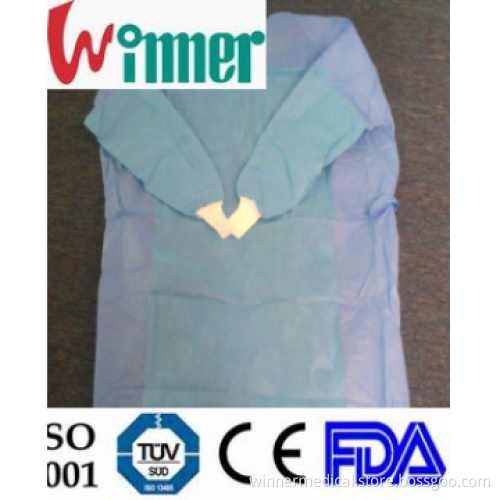 Disposable sterile SMS reinforced Surgical Gown